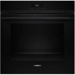 Духова шафа Siemens електрична, 76л, A, дисплей, конвекція, телескопічні направляючі, soft closing, чорний