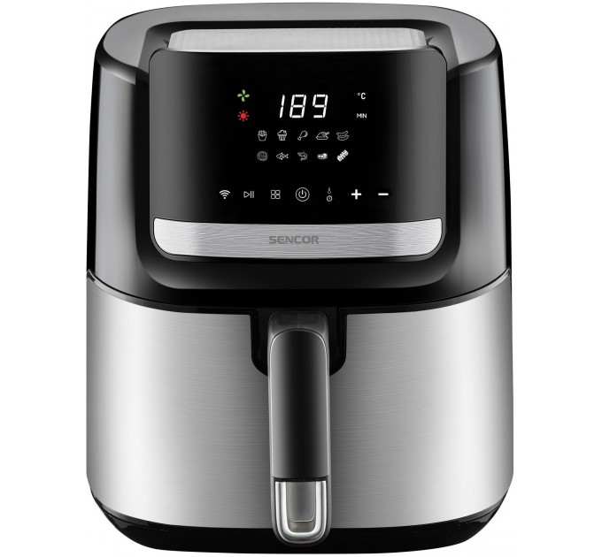 Мультипечь Sencor Vita, 1600Вт, чаша-6.5л, сенсорное управл., 10 программ, нерж. сталь, пластик, черный