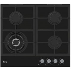 Варильна поверхня Beko газова, 60см, чавун, чорний