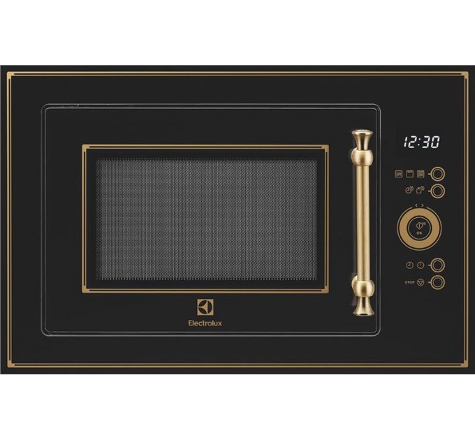 Микроволновая печь Electrolux встраиваемая Rococo, 25л, электр. управл., 900Вт, гриль, дисплей, черный