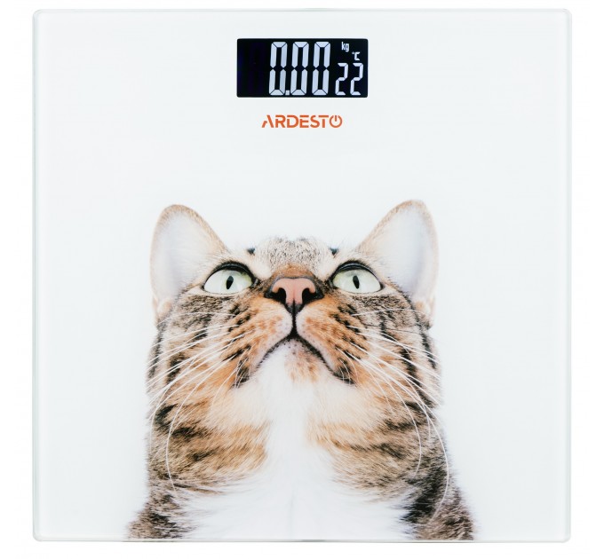 Весы ARDESTO напольные Cat, 150кг, AAAx2 в компл, стекло, многоцветные