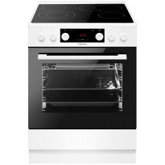 Плита Hansa электрическая стеклокерамическая, 60х60см, 65л, дисплей, белый