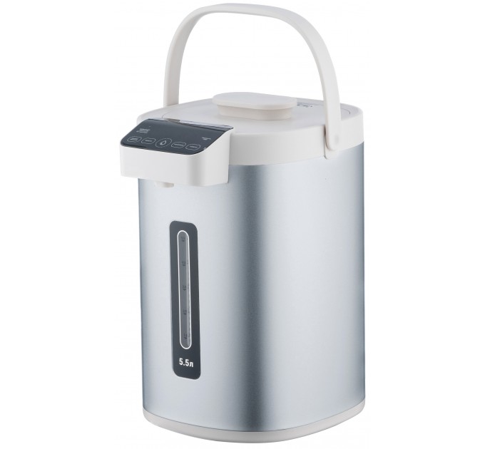 Термопот ARDESTO 5.5л, дисплей, нержавіюча сталь+пластик, сіро-білий