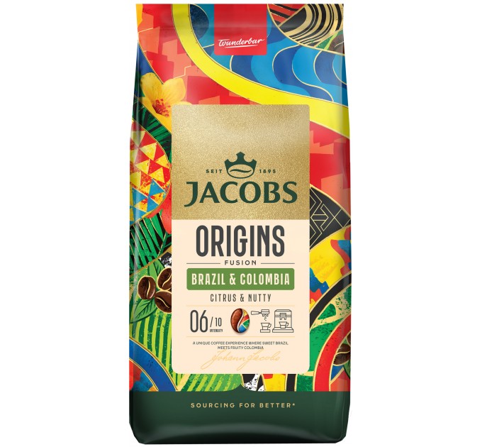 Кава Jacobs зерна, 1000г, South America Blend, арабіка