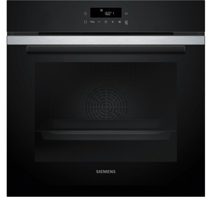 Духова шафа Siemens електрична, 71л, A+, дисплей, конвекція, піроліз, телескопічні направляючі, нержавіюча сталь