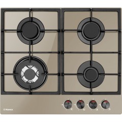 Варочная поверхность Hansa газ на стекле, 59см, чугун, бежевый