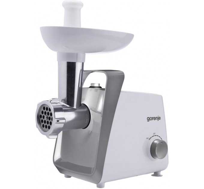Мясорубка Gorenje, 1600Вт, 2,2кг/мин, 2 решетки, пластик, белый