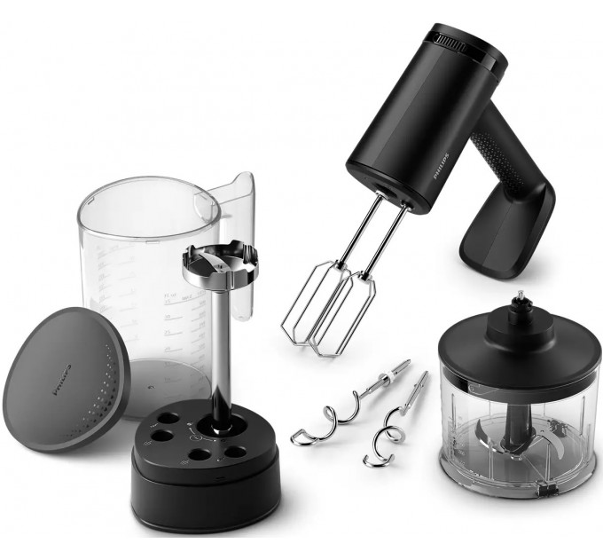 Міксер Philips ручний 5000 series 500Вт, насадки-4, блендер, подрібнювач, турборежим, чорний