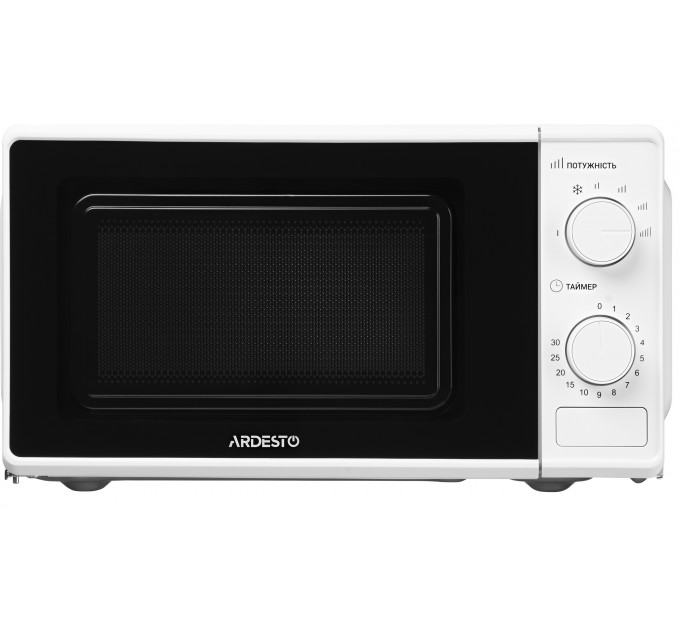 Микроволновая печь ARDESTO, 20л, мех. управл., 700Вт, откр.кнопкой, белый