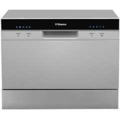 Посудомоечная машина Hansa настольная, 6компл., A+, 55см, дисплей, серебро
