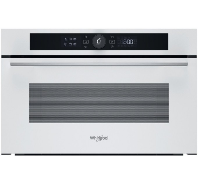 Мікрохвильова піч Whirlpool вбудована, 31л, електронне упр., 1000Вт, гриль, дисплей, білий
