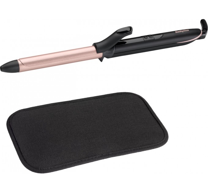 Плойка Babyliss, 37Вт, темп.режимів-6, D -19mm, 160-210С, термо килимок, кварц, кераміка, чорно-рожевий