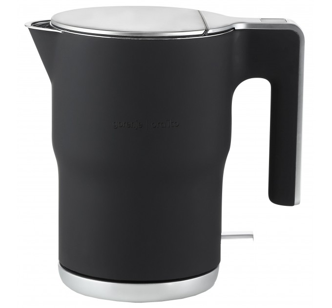 Електрочайник Gorenje 1.5л, з подвійними стінками, чорний матовий