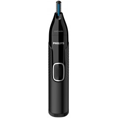 Триммер Philips Series 5000 для бороды, усов, окантовки,бровей, носа и ушей, 1хАА, насадок-4, чехол, сталь, черный