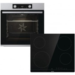 Комплект Gorenje (духовка + поверхность стеклокерамич. BO6737E02X - нерж. + ECT41SC - чорна), 738881