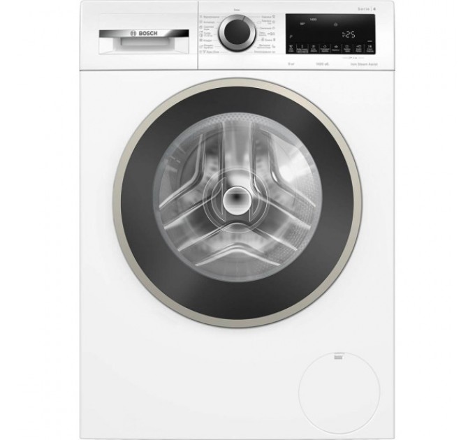 Пральна машина Bosch фронтальна, 8кг, 1400, A, 59см, дисплей, білий
