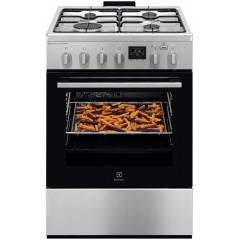 Плита Electrolux комбінована, 58л, 60x60см, дисплей, конвекція, пара, нерж