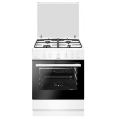 Плита Hansa газовая, 71л, 60x60см, чугун, белый