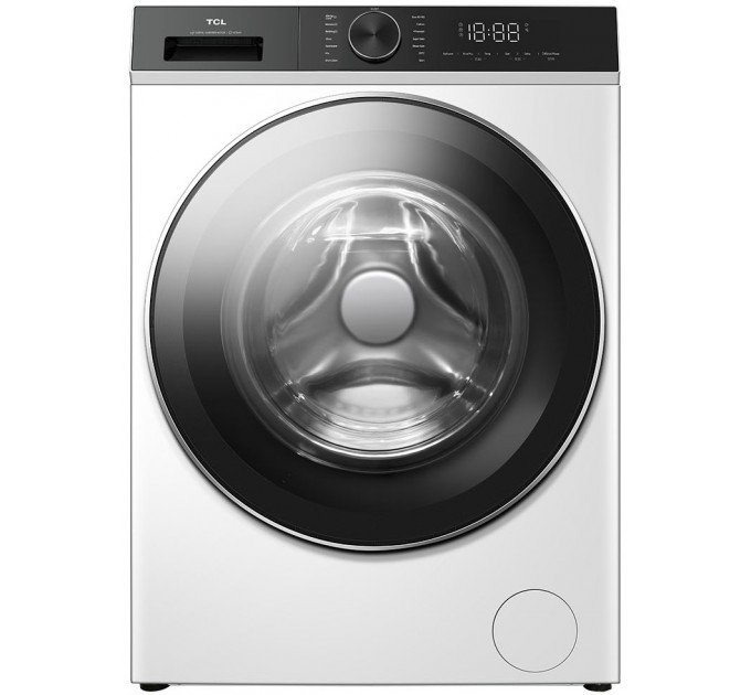 Стиральная машина TCL фронтальная, 9кг, 1400, A+++, 57см, дисплей, пар, инвертор, белый