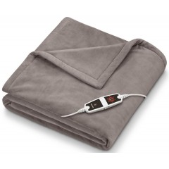 Электроодеяло Beurer, от сети, 200х150см, 150Вт, 6 режимов, флис, серый