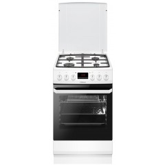 Плита Hansa комбінована, 50х60см, 62л, чавун, газ контр., дисплей, білий