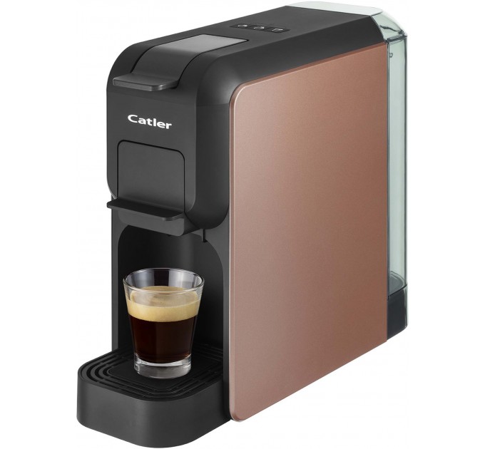 Кавоварка Catler капсульна Porto 0.8л, капсули, мелена кава, механічне керування, чорно-мідний