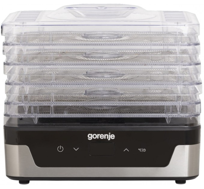 Сушка для продуктов Gorenje 240Вт, поддонов - 5x2.8см, диаметр - 29см, макс - 75°С, электр.упр., белый