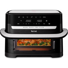 Мультипечь Tefal Dual Easy Fry Flex, 2700Вт, чаша-5.5+3.5л, сенсорное управл., 2 чаши, гриль, пластик, черный