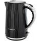 Электрочайник Russell Hobbs Eden, 1.7л, нержавеющая сталь, пластик, черный
