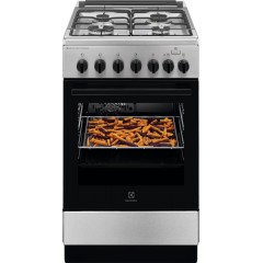 Плита Electrolux комбинированная, 58л, 50x60см, конвекция, пар, нерж
