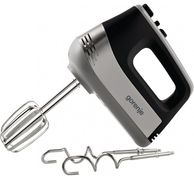 Міксер Gorenje ручний 500Вт, насадки-4 вінчика, турборежим, чорний
