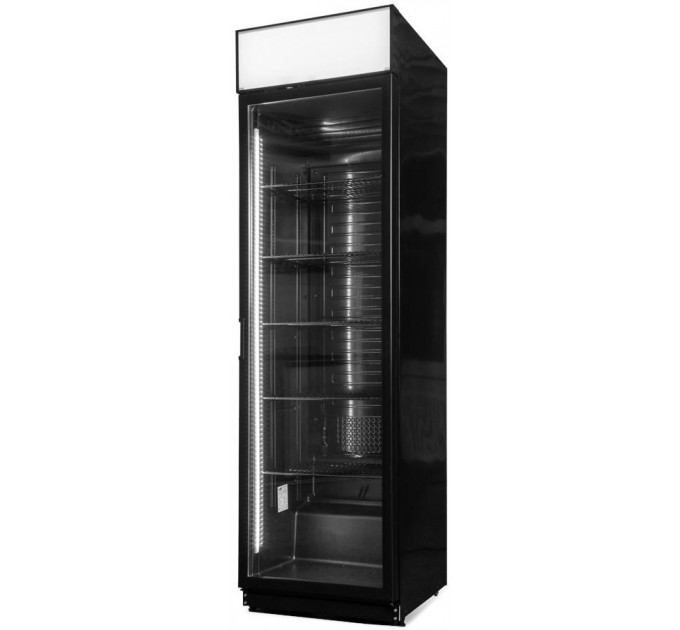 Холодильна вітрина Snaige, 202.5x60х60, 385л, полок - 5, зон - 1, бут-224, 1дв., ST, банер, чорний
