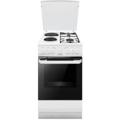 Плита Hansa з комбі. вар. поверхнею, 50х60см, 65л, емаль, газ контр., білий