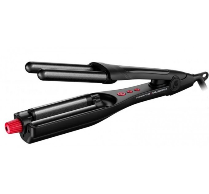 Плойка Rowenta Karl Lagerfeld Waves Addict Hair Waver для волн , >230Вт, темп.режимов-6, 120-210С, вращение, керам., черн.