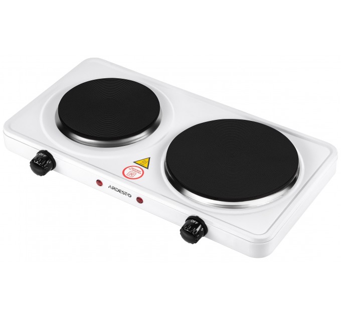 Плитка настільна ARDESTO електрична, конфорок - 2, на 1кВт + 1.5кВт, керування - мех., білий