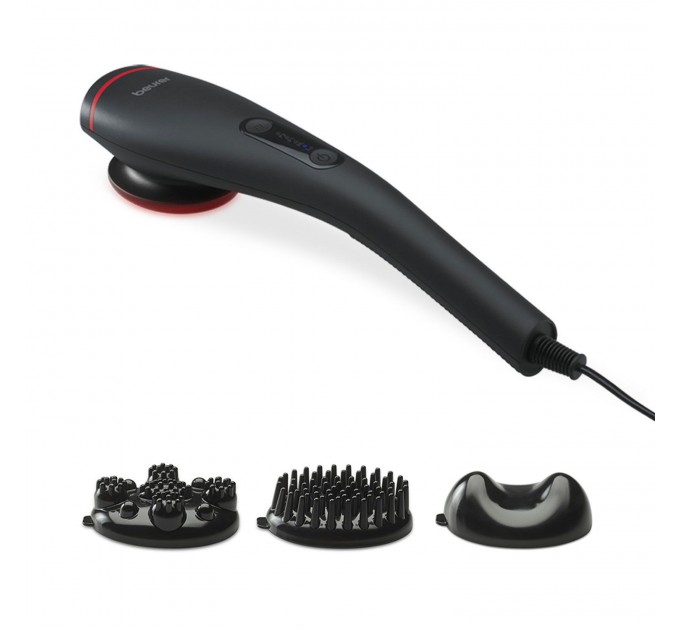 Масажер Beurer для тіла, від мережі, 3 насадки, інфрачервоні промені, чорний