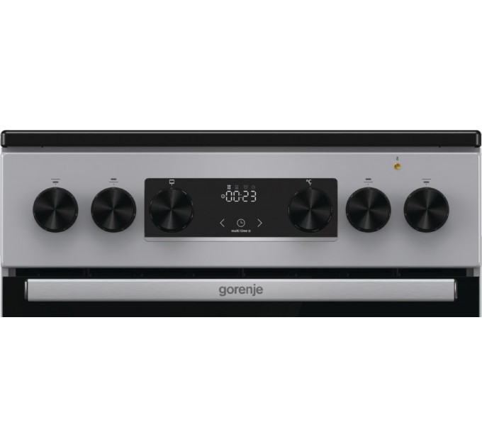 Плита Gorenje электрическая стеклокерамическая, 70л, 50x60см, дисплей, программатор, серый