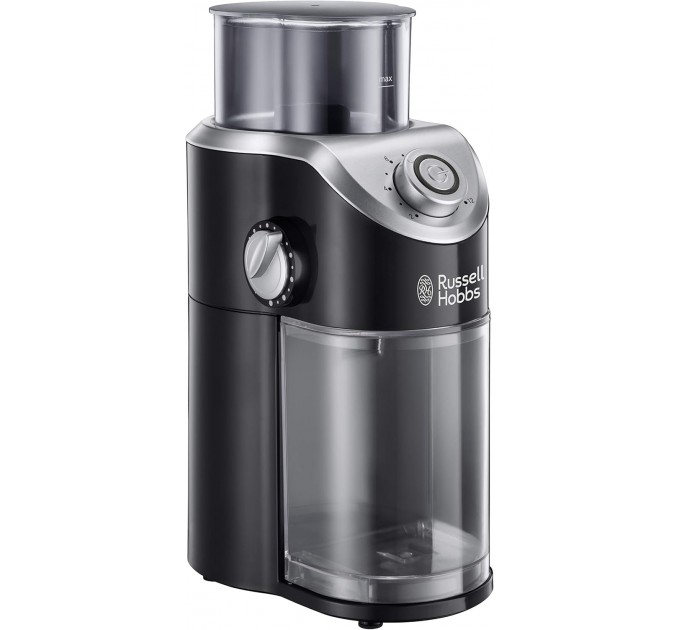 Кофемолка Russell Hobbs жернова Classic 140Вт, объем зерен-100г, регул.степень помола, пластик, черный