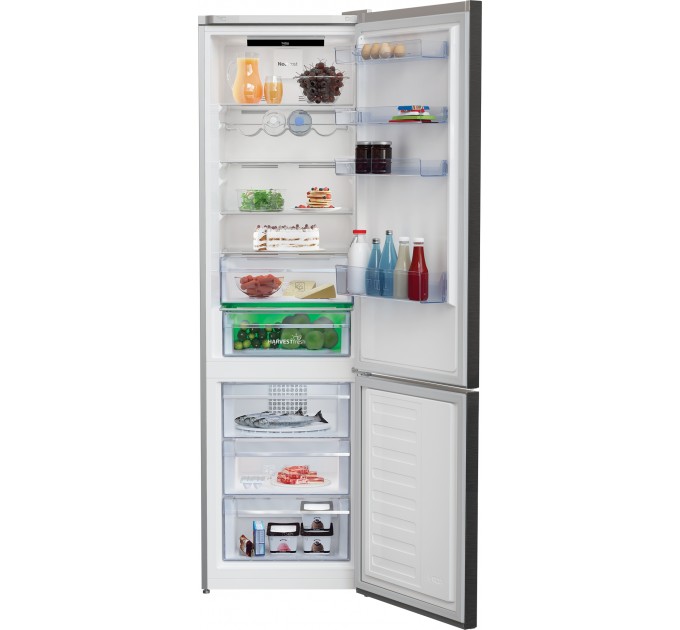 Холодильник Beko с нижн. мороз., 203x60x67, xолод.отд.-253л, мороз.отд.-109л, 2дв., А++, NF, дисплей, HarvestFresh, графит