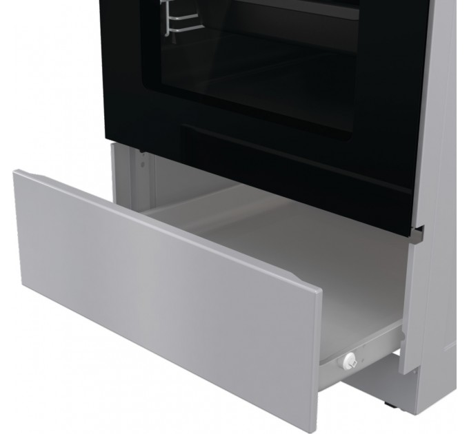 Плита Gorenje электрическая стеклокерамическая, 70л, 50x60см, дисплей, программатор, серый