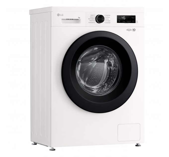 Стиральная машина LG фронтальная, 7кг, 1200, A+++, 44см, дисплей, пар, инвертор, белый
