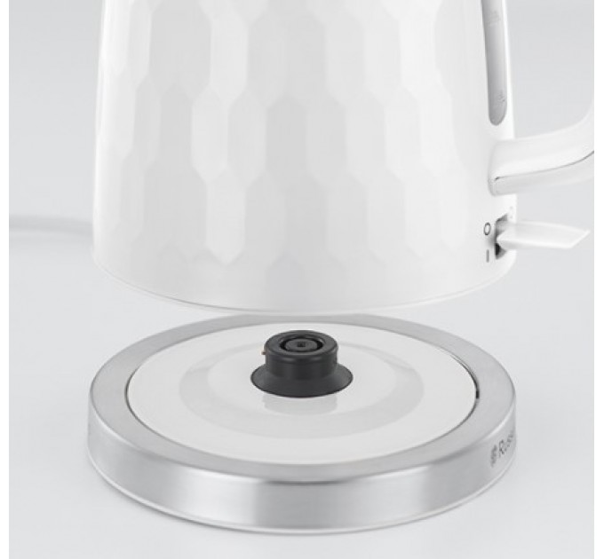 Электрочайник Russell Hobbs Honeycomb 1.7л, пластик, белый