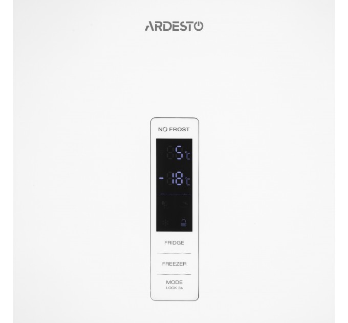 Холодильник ARDESTO з нижн. мороз., 195x60х67, холод.відд.-245л, мороз.відд.-97л, 2дв., А+, NF, диспл зовн., зона св-ті, білий