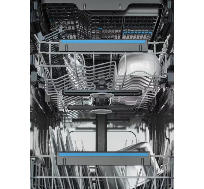 Посудомийна машина Electrolux вбудована, 10компл., Е, 45см, дисплей, інвертор, 3й кошик, чорний