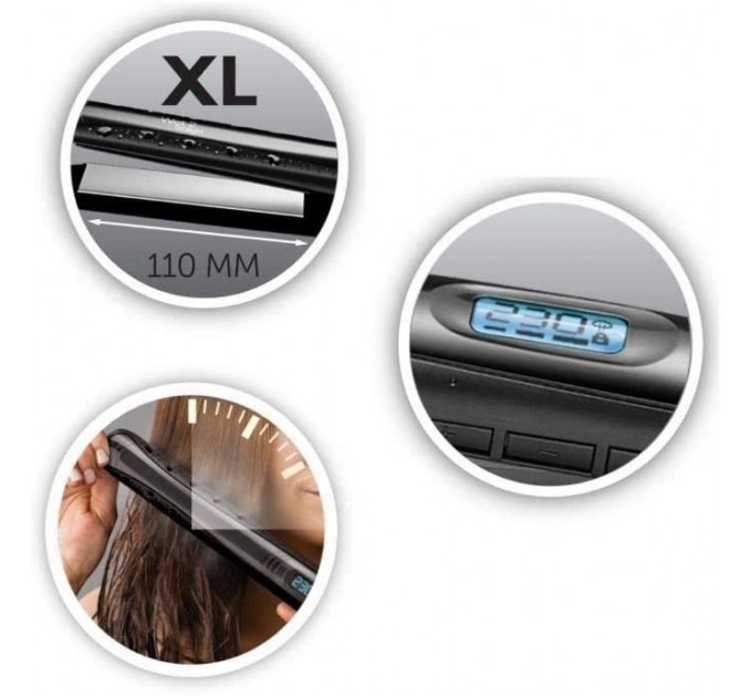 Випрямитель Remington Aqualisse Extreme, 47Вт, темп.режимов-10, 140-230С, дисплей, керамика, черный