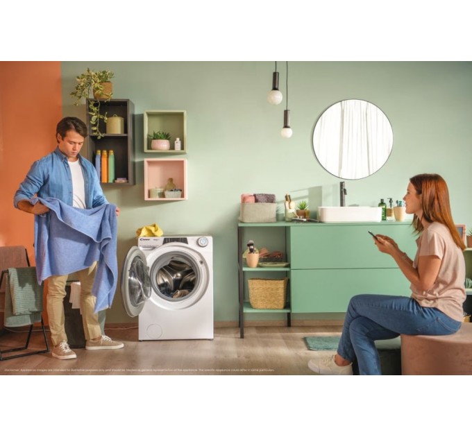 Стиральная машина Candy фронтальная, 14кг, 1400, A+++, 67см, дисплей, пар, инвертор, белый