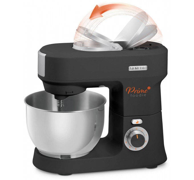 Кухонная машина Sencor 1000Вт, чаша-металл, корпус-пластик, насадок-15, черный