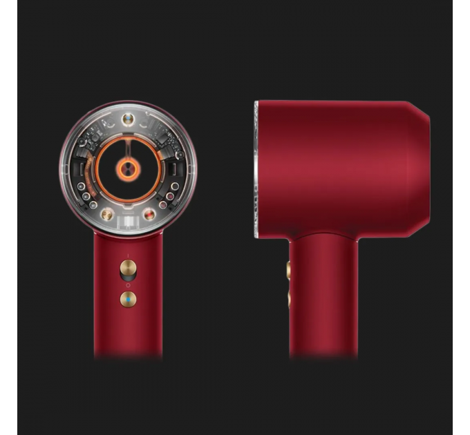 Фен Dyson HD16 Supersonic Nural Red Velvet/Gold, 1600Вт, 3 режими, іонізація, хол. обдув, кейс для зберігання, червоно-золотий