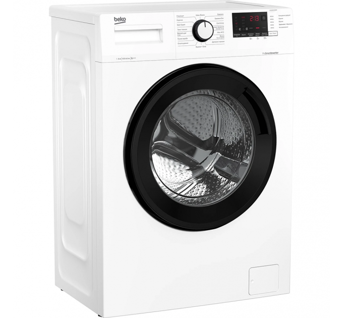Стиральная машина Beko фронтальная, 6кг, 1200, A+++, 45см, дисплей, инвертор, белый