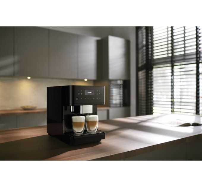 Кофемашина Miele CM 6160 1.8л, зерно + молоко, автомат.капучинатор, аторецептов - 19, черный